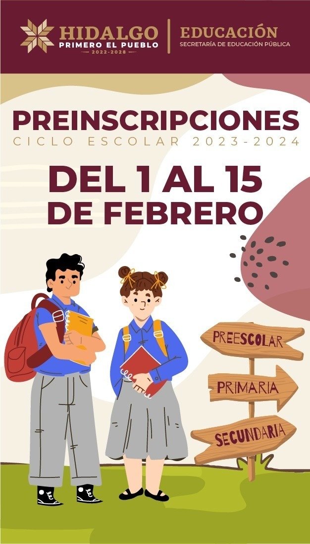 Del 1 al 15 de Febrero Serán Las Preinscripciones en Educación Básica