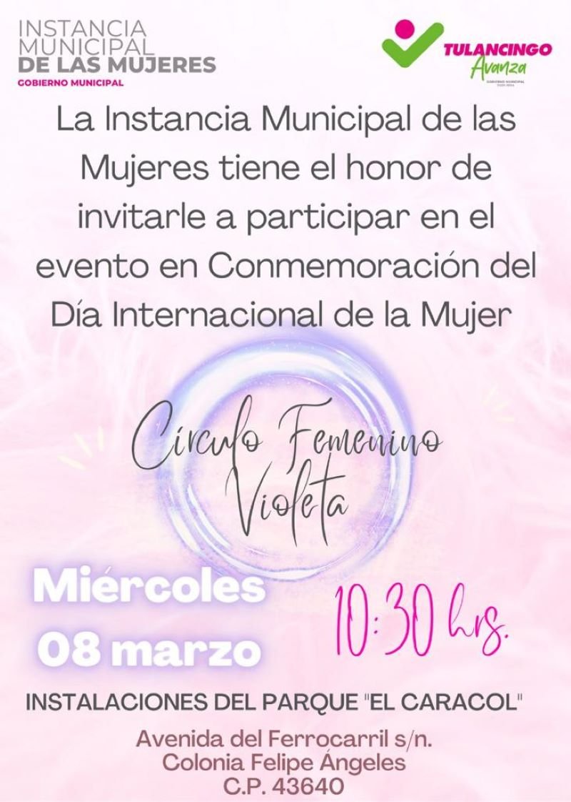 Círculo Femenino Violeta, Con Motivo del Día Internacional de La Mujer