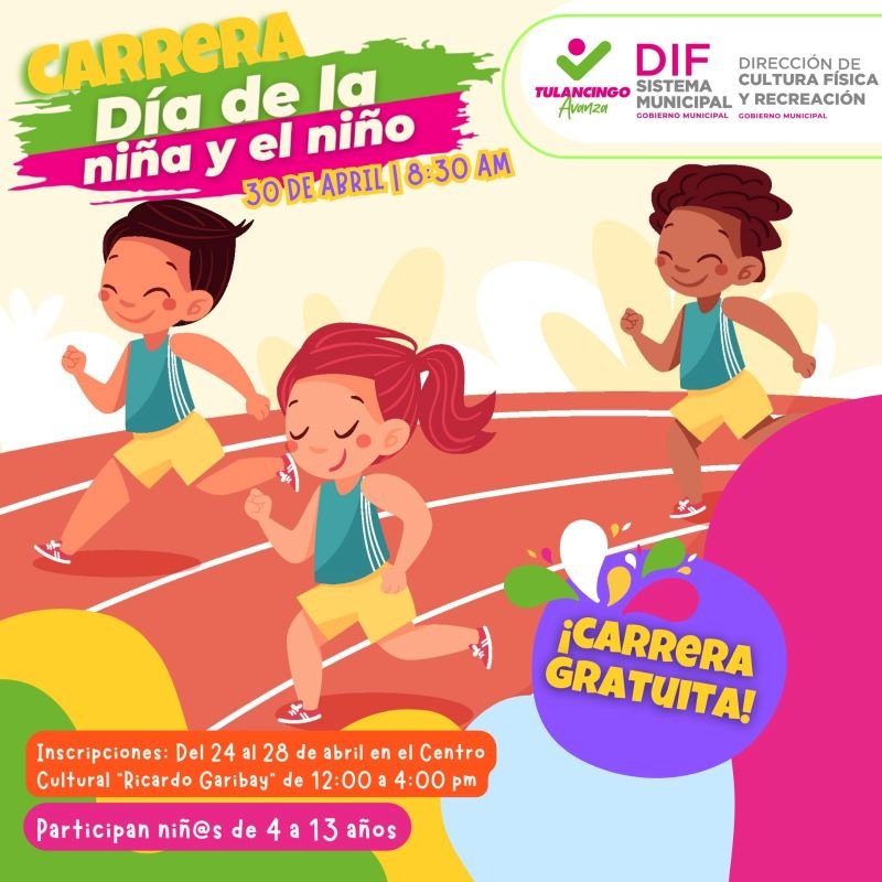 El 30 de Abril Habrá Carrera Infantil en Tulancingo