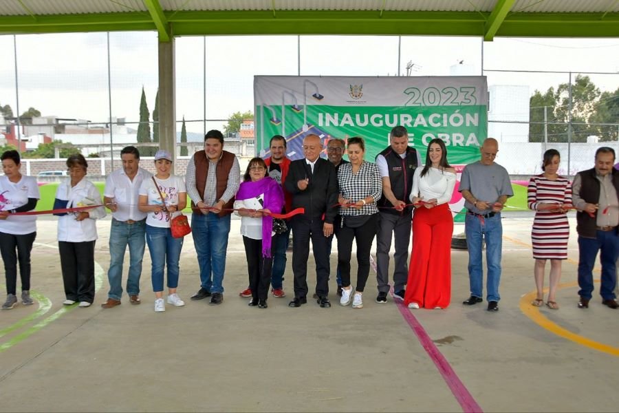 Alcalde de Tulancingo Inaugura Techumbre de Cancha de la Colonia San Luis con Inversión del Programa FAISM