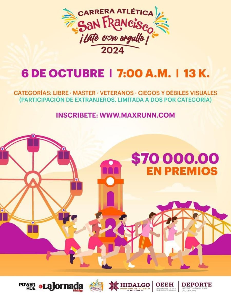 Todo Listo Para la Tradicional Carrera Atlética de la Feria de San Francisco Pachuca 2024